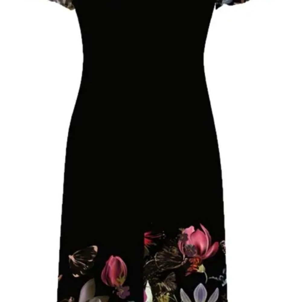 Elegant Black Floral Dress